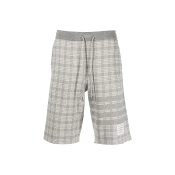 THOM BROWNE 4 Bar Striped Checked Shorts