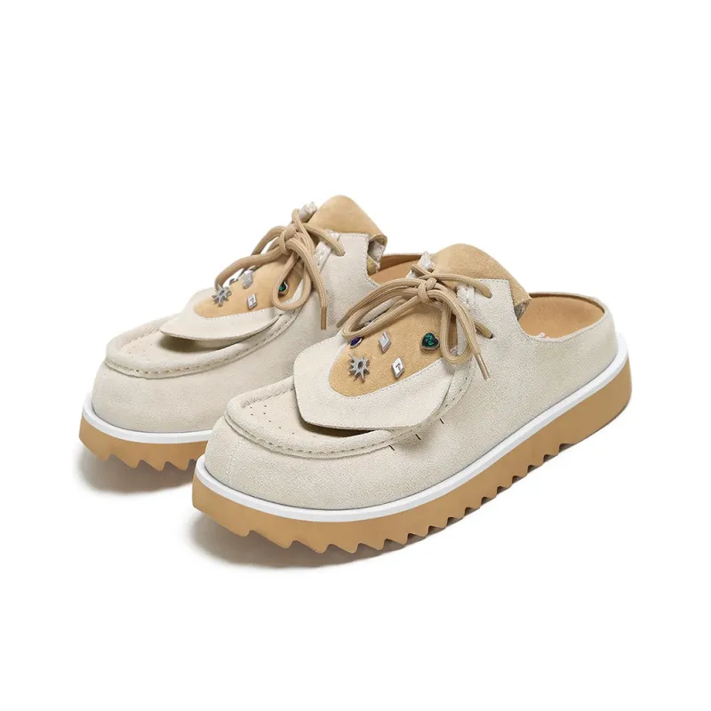 ADCDAVINCI Sun Collection Slip Resistant Abrasion Resistant Antibacterial Closed Toe Slippers Unisex Apricot-1
