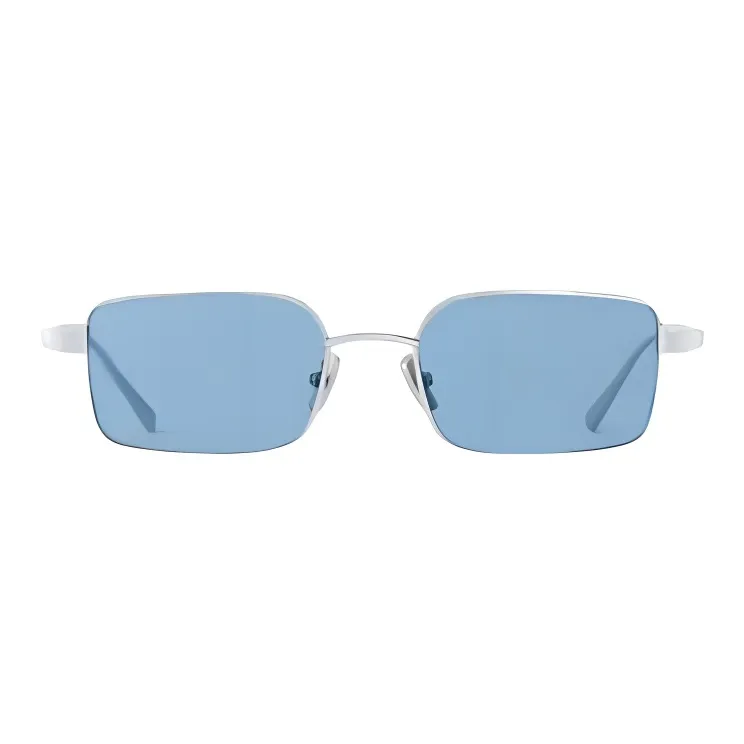 LOUIS VUITTON Metal Rectangular Sunglasses Men's Silver-0
