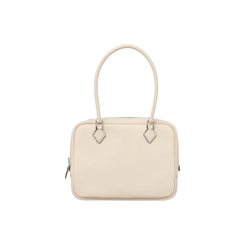 HERMES Plume Swift Calfskin Handbag Mini Women's 10 Craie Milkshake White-0