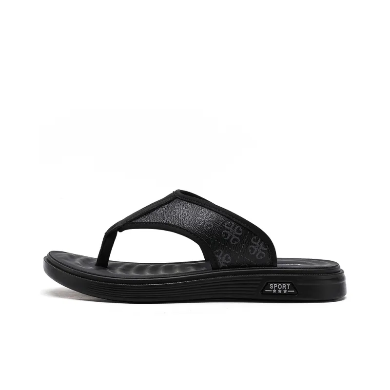 Shiozawa Rubber Sole Abrasion Resistant Slip Resistant Quick Dry Flip Flops Men's-0