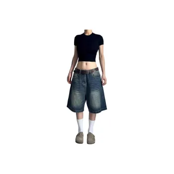 KVIV Denim Shorts Unisex Vintage Blue 