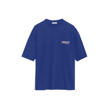 Balenciaga T-Shirt Loose Fit Style Women's Royal Blue
