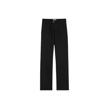 Ami Paris Logo Plaque Straight Leg Trousers