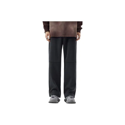 AHAH Autumn And Winter Season Casual Pants Men's Basic Colors Black Gray White Etc.