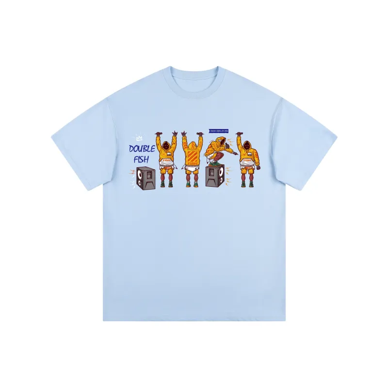 DOUBLEFISH Short Sleeved T Shirts Unisex-6