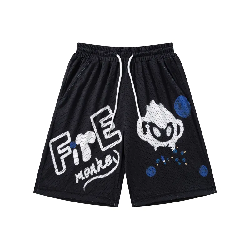 FireMonkey Basketball Shorts Men Black-0