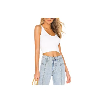 FREE PEOPLE Solid Rib Brami Tank Tops Women's White
