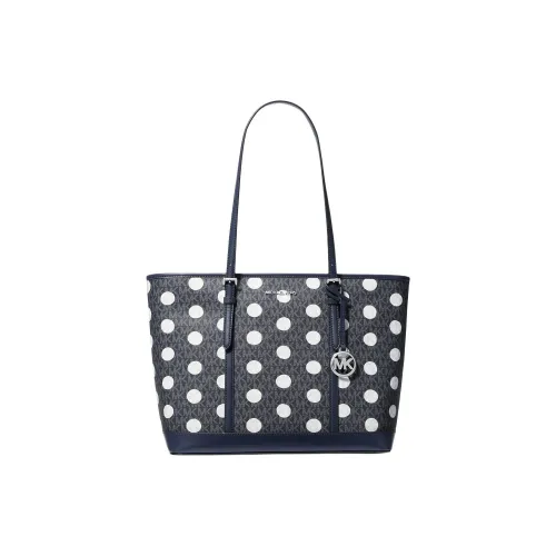 MICHAEL KORS Jet Set Coated Canvas detail Bag, Shopping Bag, Handbag Large Size Women's Marine Blue