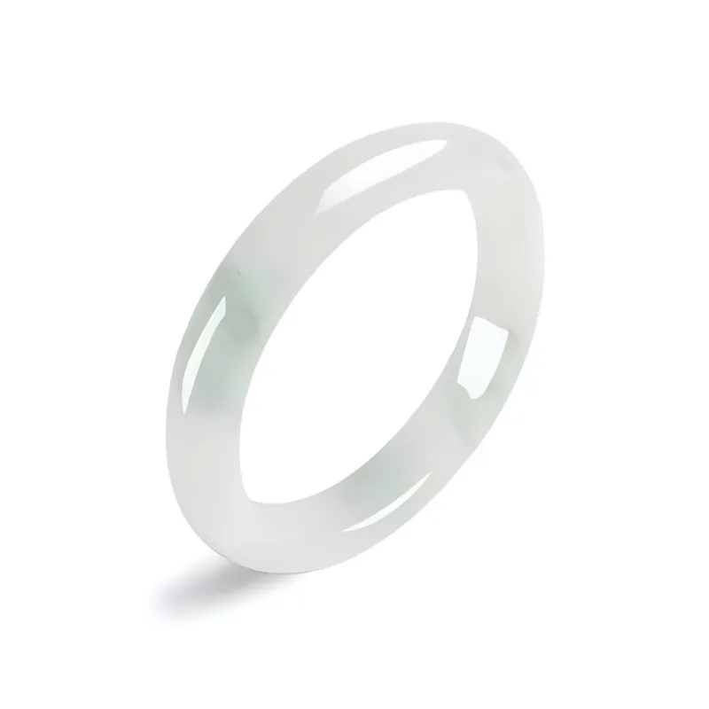 Artisan Lock Heart Jade Natural Tianshan Jade Bangles Unisex-0