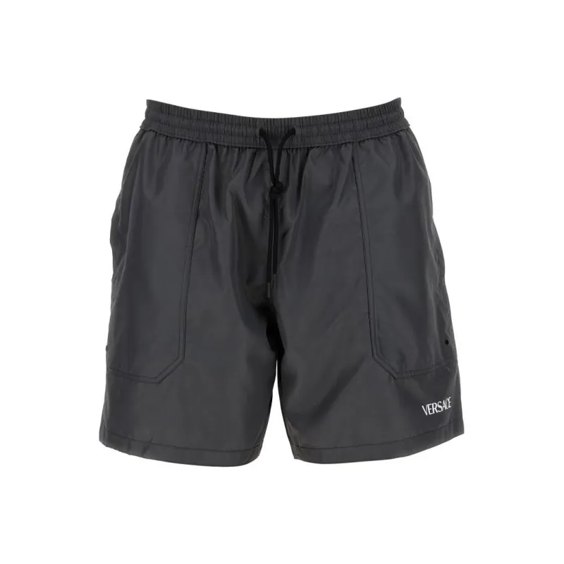 VERSACE Barocco Printed Reversible Drawstring Swim Shorts-0