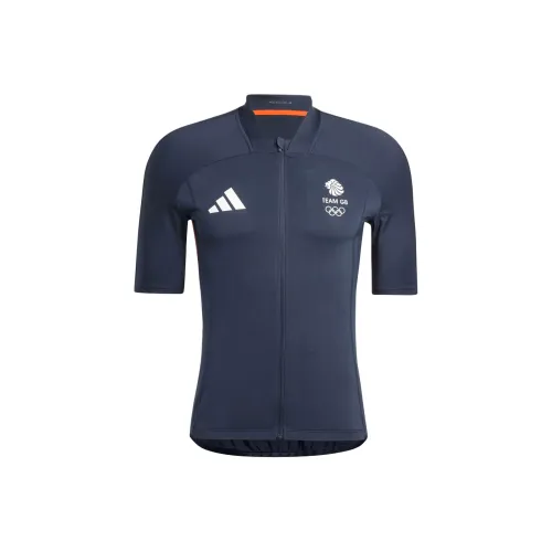 Adidas UK Training Top Olympics Collection Team GB Cycling Jersey Cycling Clothing Men's Legend Ink