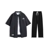 Set (Gray Top+Black Pants)
