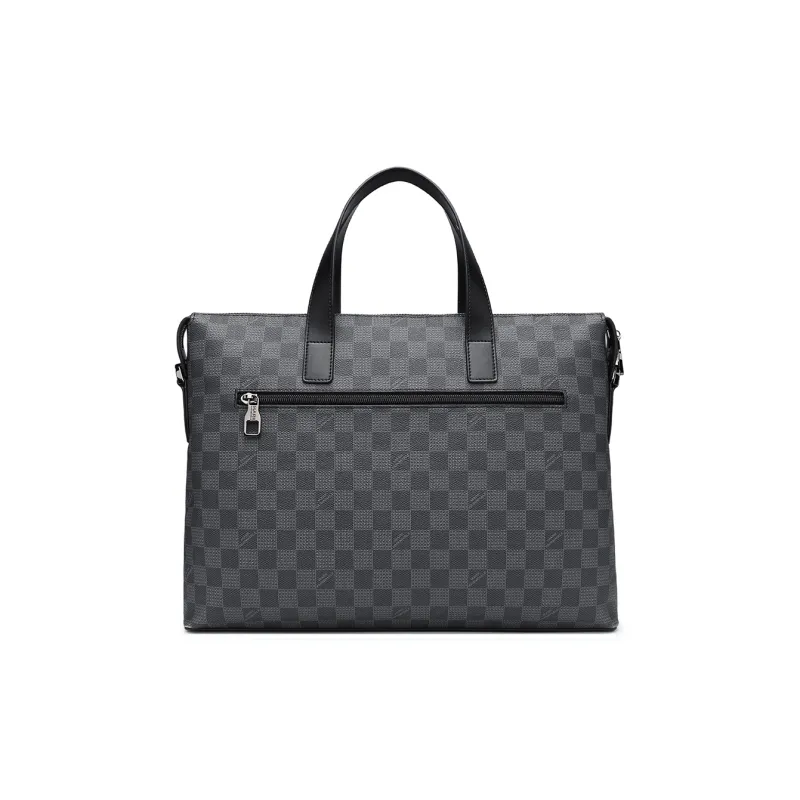 FAIRWHALE PVC Portable Crossbody Bag, Shoulder Bag, Briefcase Regular Men's Black-2