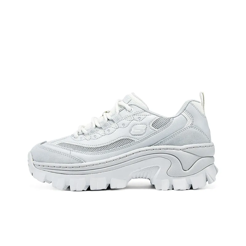 Skechers Street Anti Slip Wear Resistant Low Top Chunky Sneakers Women's Gray-0