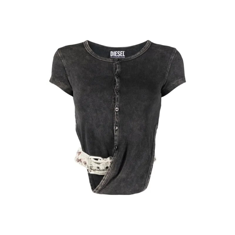 DIESEL Crop Tops Women's Black-0