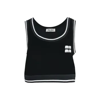 MIU MIU Tank Tops Women's Black