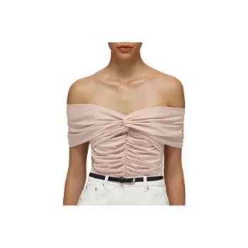 Self-portrait Crop Tops Women's Light Coffee