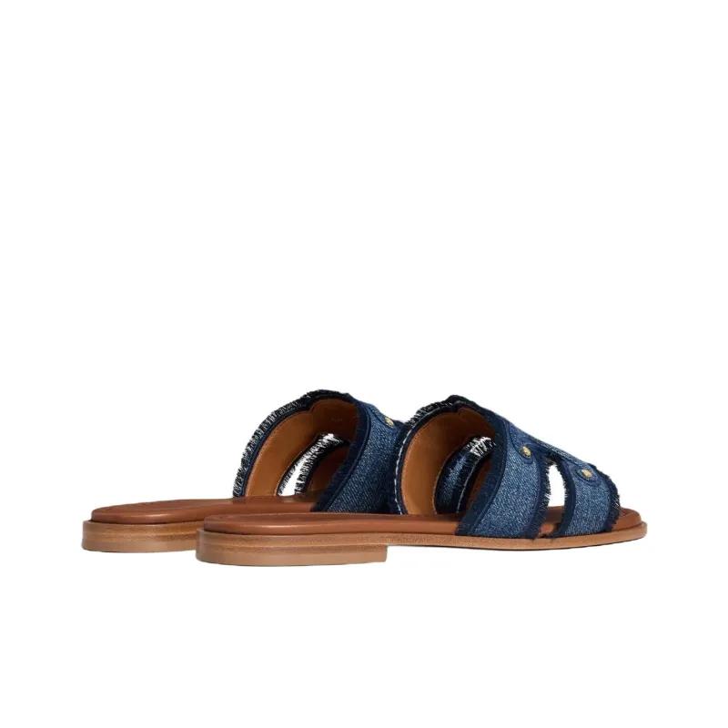 CELINE Slide Slippers Women's Blue-3