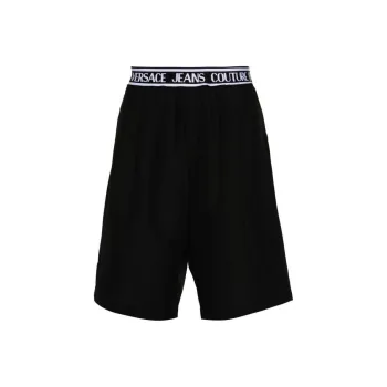 VERSACE JEANS COUTURE Logo Waistband Bermuda Shorts