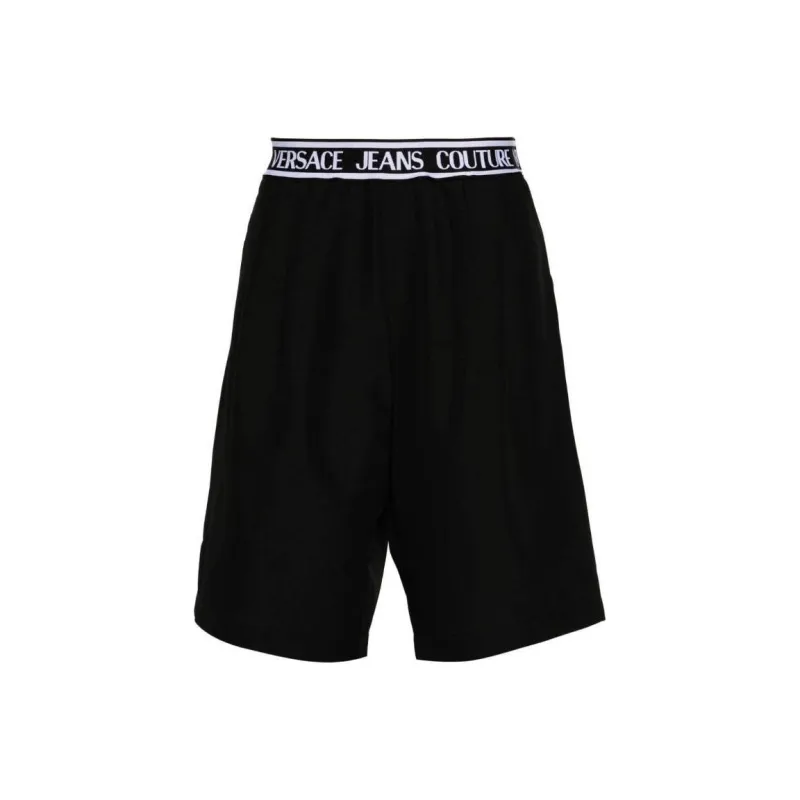VERSACE JEANS COUTURE Logo Waistband Bermuda Shorts-0
