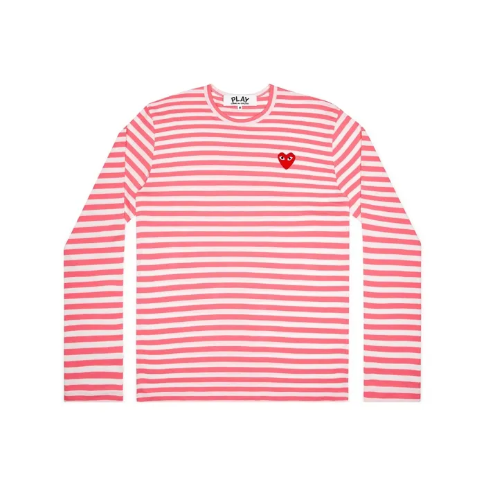 CDG Play T Shirts Women's Pink-0
