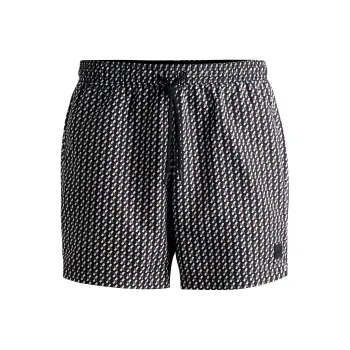 HUGO BOSS Geometric-print Swim Shorts