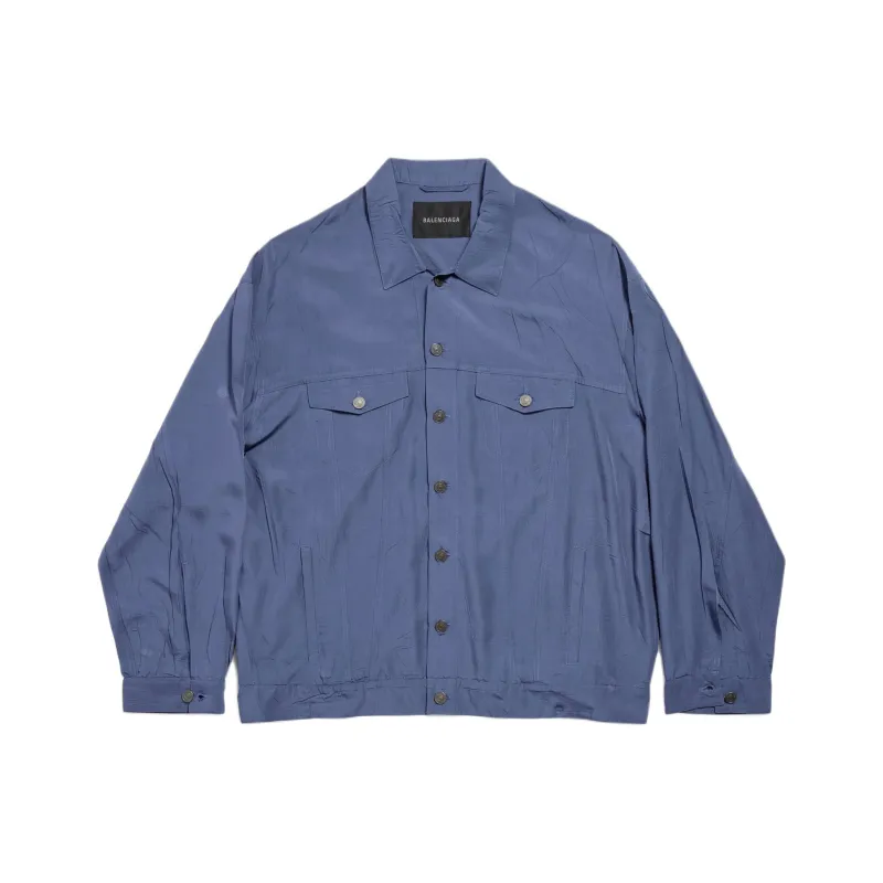 Balenciaga Jackets & Coats Regular Fit Men's Faded Blue-0