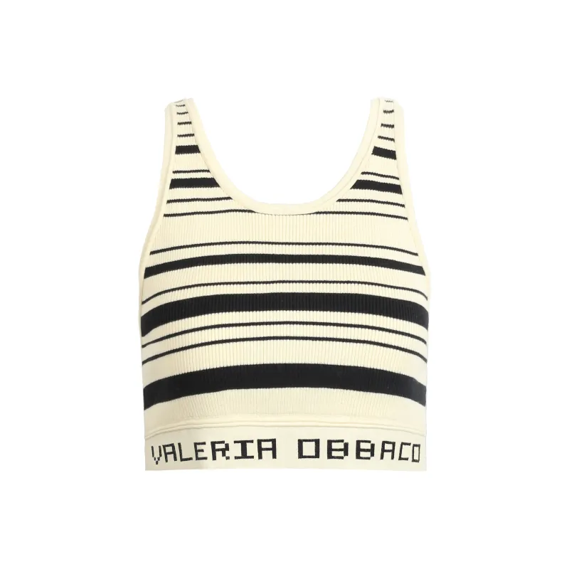 Valeria Obbaco Creative Tank Tops Women's Ivory-0