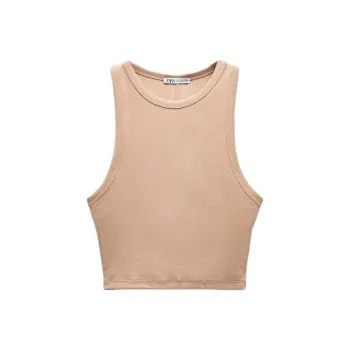 ZARA Tank Tops Women's Light Pink