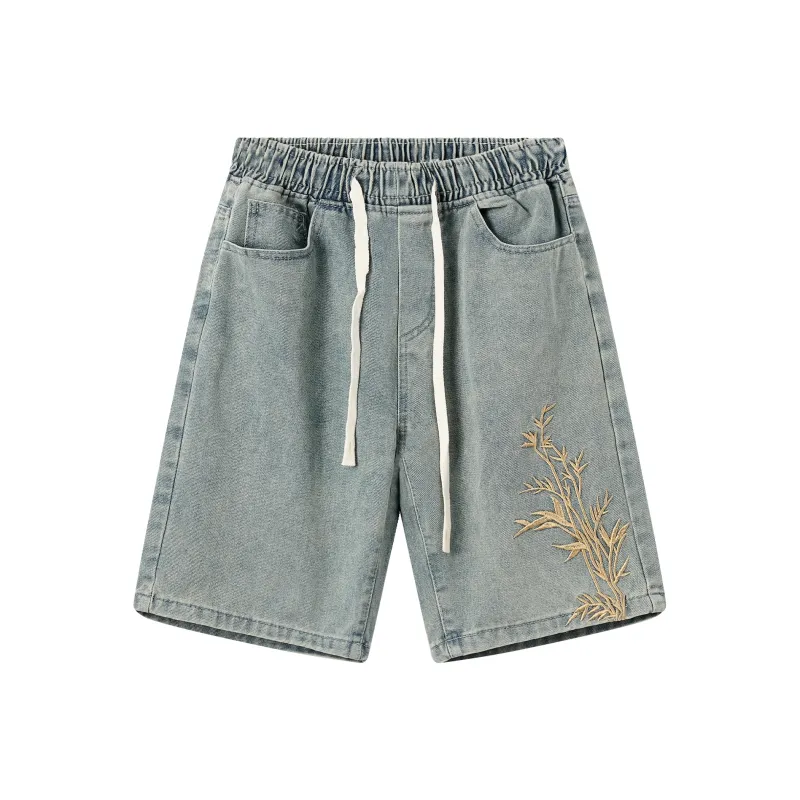 FANACULT Denim Shorts Unisex Light Blue-0