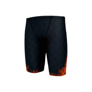 BALNEAIRE Swimming Shorts Men's Black Orange Color Blocking