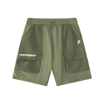 FILA FUSION Casual Shorts Men Verdant Seaweed Green