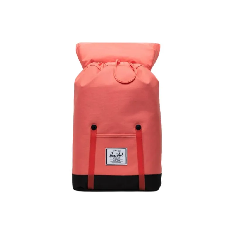 Herschel Polyester Backpack Unisex Rose Red & Black-2