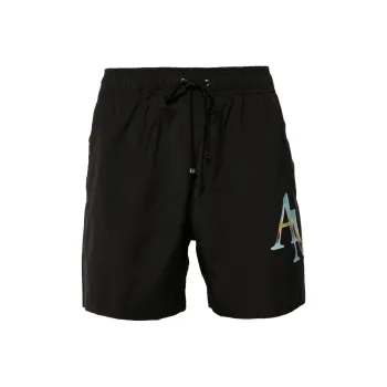 AMIRI Staggered Chrome Swim Trunk