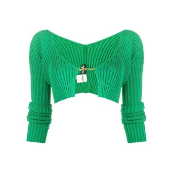 Jacquemus SS22 Slim Fit Sweater Women's Green