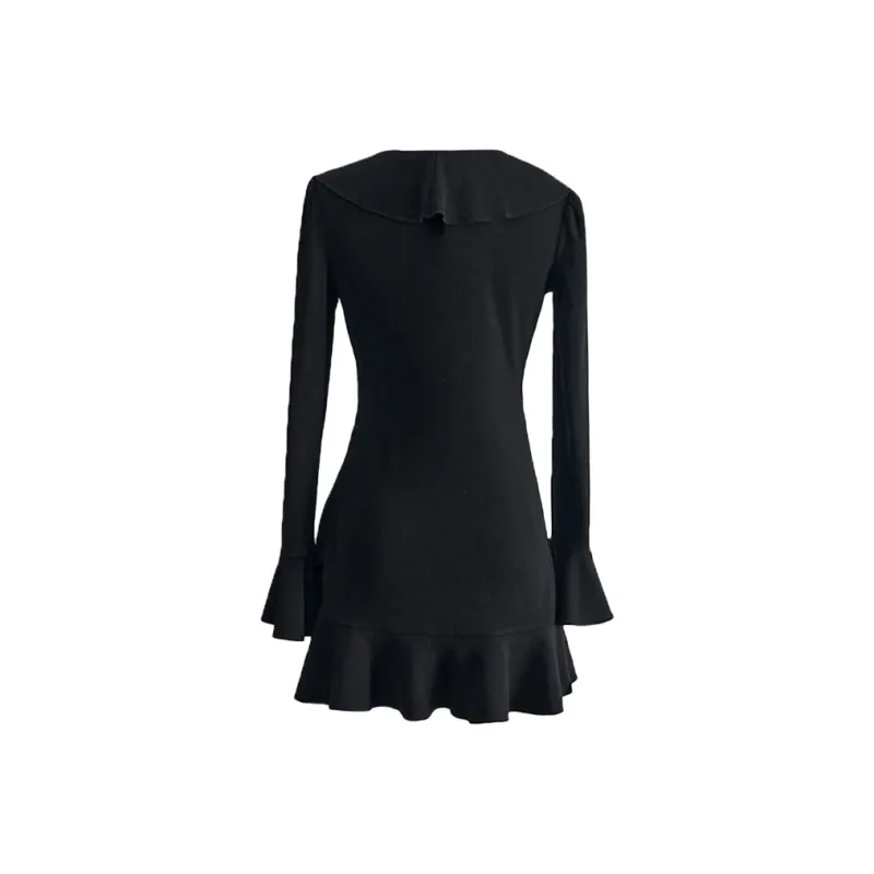 Incolore Long Sleeved Dress Women's Black-1