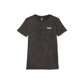 Victoria's Secret T Shirt Women's Black Base With Multicolor Logo