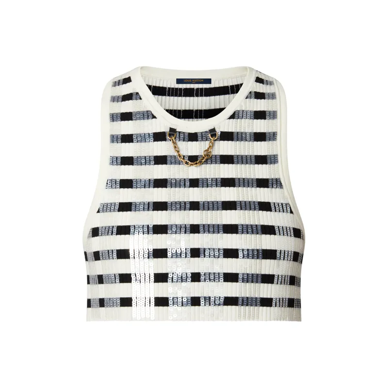LOUIS VUITTON Tank Top Women's Black White-0