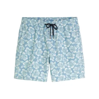 Hollister Swimming Shorts Men's Mint Floral Scent