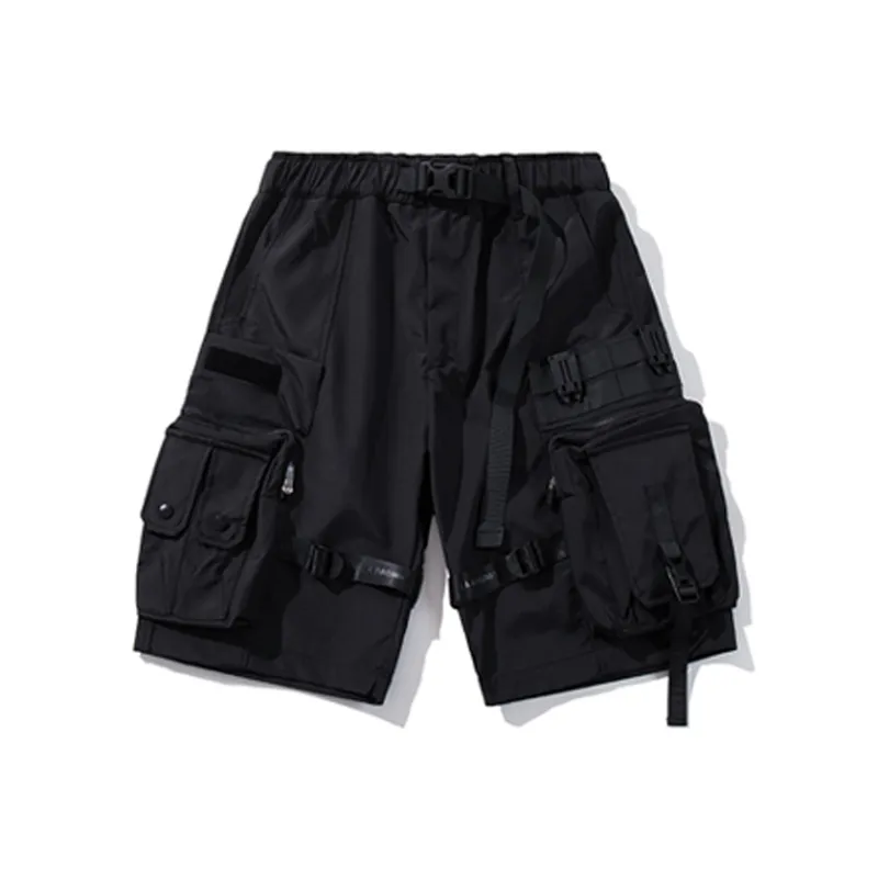 HKRXEC Cargo Shorts Unisex Black-0