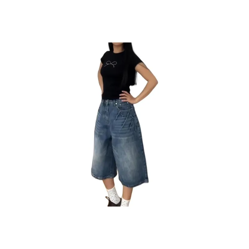 CORNILOT Denim Shorts Unisex Blue-0