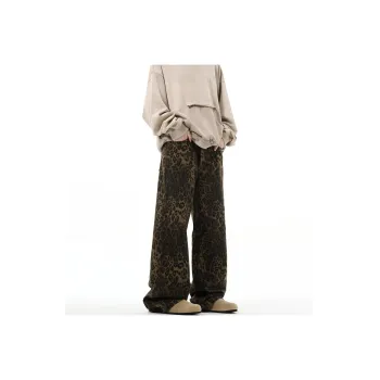 Universal Templates Jeans Unisex Leopard Print