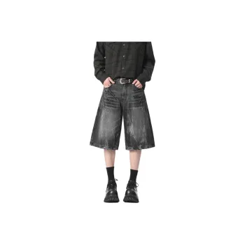 WARNING LIGHT Denim Shorts Unisex