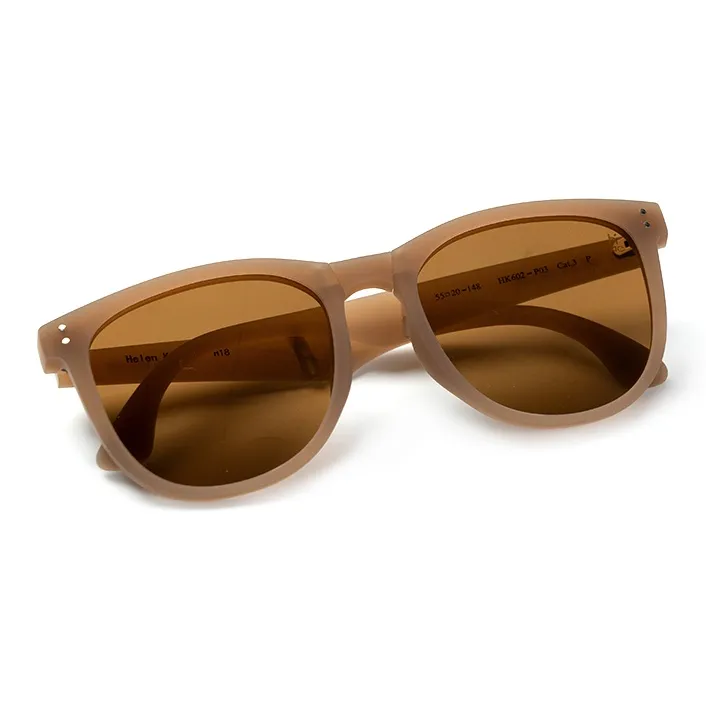 HELEN KELLER TR/Memory Plastic Round Sunglasses Unisex-4