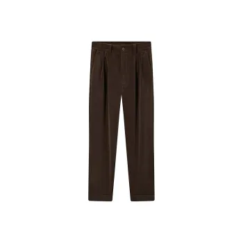 SEVEN Draped Comfortable Corduroy Warm Casual Pants Men's Khaki