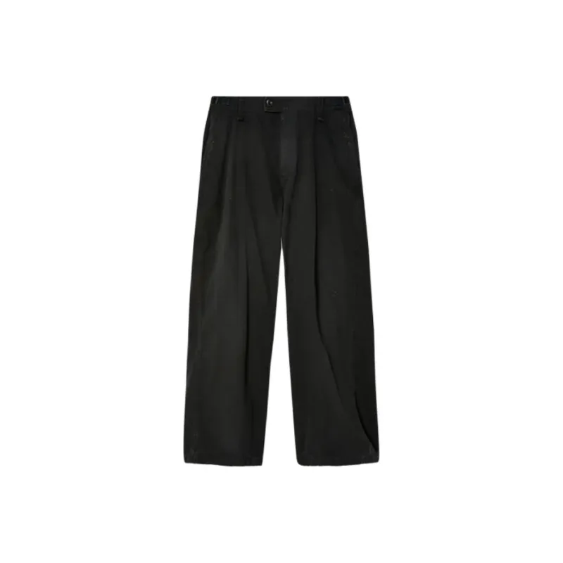 Distressed Straight-Leg Trousers-0