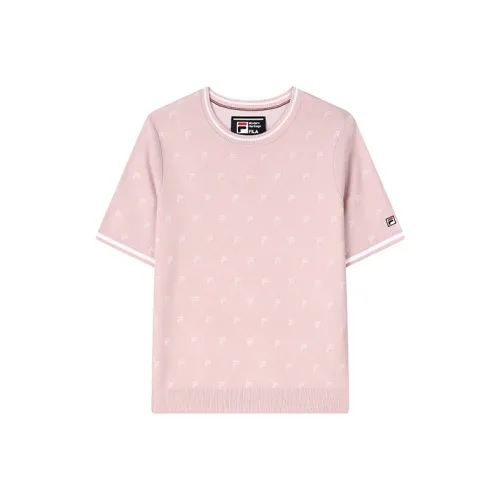 FILA T-Shirt Women's Gray Wax Pink