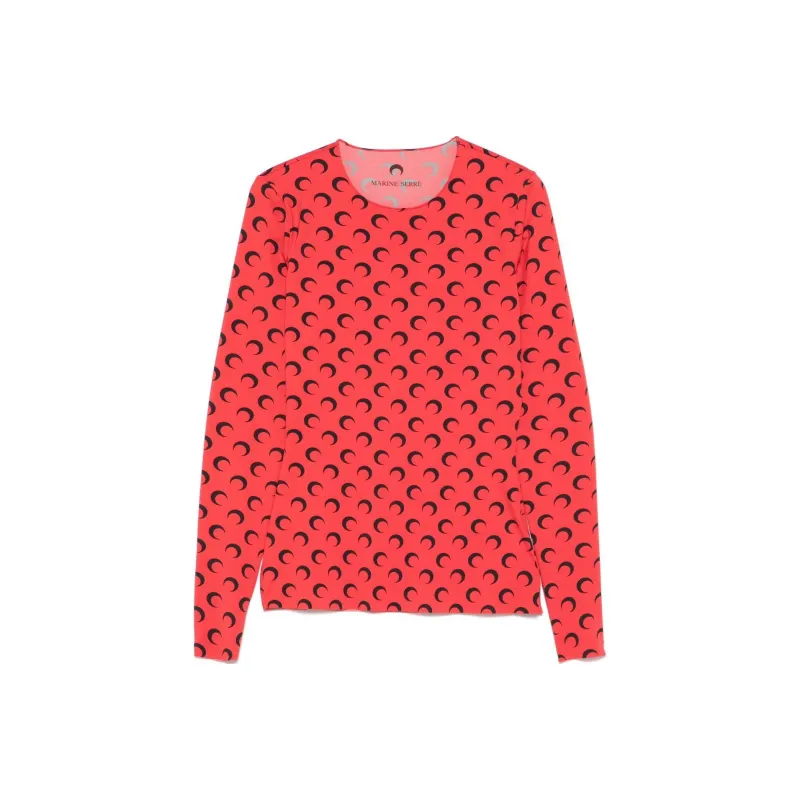 Marine Serre Moon Printed Crewneck T Shirt-0
