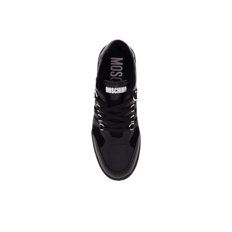 MOSCHINO Streetball Low Top Skateboard Shoes Men's Black-3